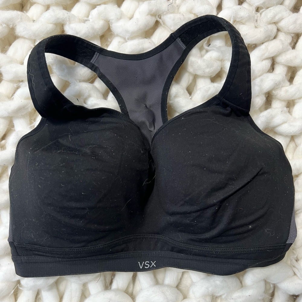 Victoria's Secret Black Sports Bra Racerback Design